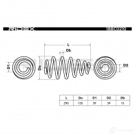 Пружина RIDEX GVA 3SG 188c0210 1437704704 - Изображение 3