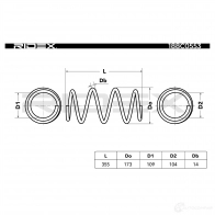 Пружина RIDEX 1437703412 188c0553 9D37 2S4 - Изображение 4