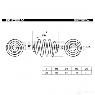 Пружина RIDEX 1437703418 188c0024 T2 JOH - Изображение 3