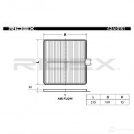Салонный фильтр RIDEX 1437660669 W 6T2X 424i0151 - Изображение 4