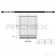 Салонный фильтр RIDEX VC Q0V8T 1437648347 424i0119 - Изображение 3