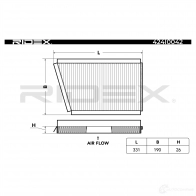 Салонный фильтр RIDEX 1437658011 Z52HV PV 424i0042 - Изображение 2