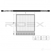 Салонный фильтр RIDEX 1437658030 F0VS U2B 424i0215 - Изображение 4