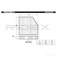 Салонный фильтр RIDEX HPCI 2 424i0423 1437652308 - Изображение 2
