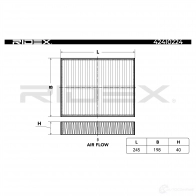 Салонный фильтр RIDEX 424i0224 E7NC SQT 1437651072 - Изображение 2
