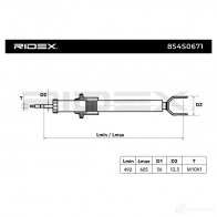 Амортизатор RIDEX 854s0671 1437743892 IU6 38G1 - Изображение 2