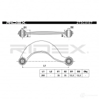 Рычаг RIDEX FUU3 MO8 273c0157 1437665374 - Изображение 2