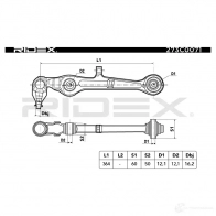 Рычаг RIDEX G 1WX2 1437666158 273c0071 - Изображение 2