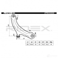 Рычаг RIDEX 1437665492 273c0222 X1D HO - Изображение 6