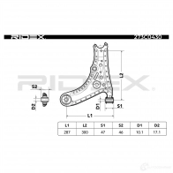 Рычаг RIDEX 273c0430 LW UUM 1437664484 - Изображение 4