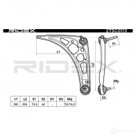 Рычаг RIDEX R 8S98 273c0113 1437666026 - Изображение 2