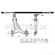 Рычаг RIDEX 0UA ZQI9 1437667192 273c0108 - Изображение 3