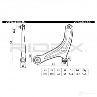 Рычаг RIDEX 273c0443 1437666125 N53 D1 - Изображение 2