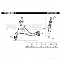 Рычаг RIDEX 1437667660 273c0227 8V L43P - Изображение 8