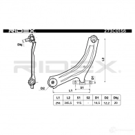 Рычаг RIDEX 1437667024 5MH6J U3 273c0156 - Изображение 11