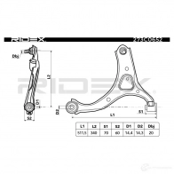 Рычаг RIDEX 1QL 6K 273c0652 1437700016 - Изображение 3