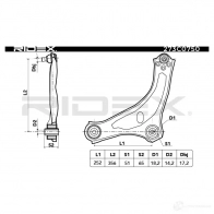 Рычаг RIDEX 273c0750 1437666837 CD9 KF2 - Изображение 6
