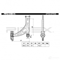 Рычаг RIDEX MZUES Q 1437664687 273c0706 - Изображение 5