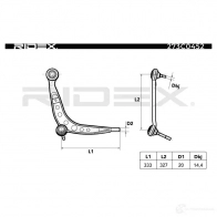 Рычаг RIDEX 1437667870 CC6 IY8 273c0452 - Изображение 2