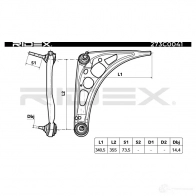 Рычаг RIDEX E5B 7C 1437666312 273c0041 - Изображение 6