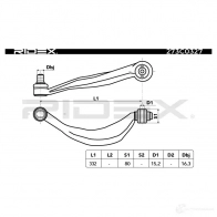 Рычаг RIDEX 273c0327 HEC C3LJ 1437668155 - Изображение 7