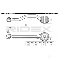 Рычаг RIDEX 273c0043 1437667413 YIN IDX - Изображение 3