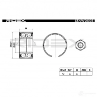 Подшипник ступицы колеса, комплект RIDEX 654w0008 1437744004 AO NOZ4 - Изображение 3
