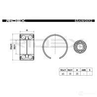 Подшипник ступицы колеса, комплект RIDEX 654w0012 1437744118 Z EO5RP - Изображение 3