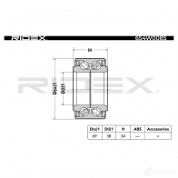 Подшипник ступицы колеса, комплект RIDEX BO1M2 M 654w0085 1437744636 - Изображение 2