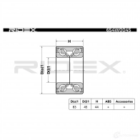 Подшипник ступицы колеса, комплект RIDEX 1437744760 W L2K7Y 654w0045 - Изображение 3