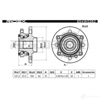 Подшипник ступицы колеса, комплект RIDEX 1437745438 EVYP6 UX 654w0362 - Изображение 3
