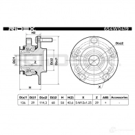Подшипник ступицы колеса, комплект RIDEX PC L76 654w0419 1437745473 - Изображение 3