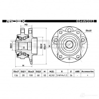 Подшипник ступицы колеса, комплект RIDEX 1437745429 BF 06P 654w0013 - Изображение 6