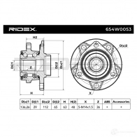 Подшипник ступицы колеса, комплект RIDEX 654w0053 1437745385 CDT PT4D - Изображение 6