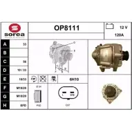 Генератор SNRA Opel Astra (H) 3 Хэтчбек 1.6 Turbo (L48) 180 л.с. 2007 – 2010 7TMZNC1 OP811 1 OP8111