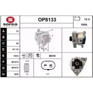 Генератор SNRA OP8133 Opel Astra (H) 3 Универсал 1.6 (L35) 105 л.с. 2004 – 2010 XDJTO4 PF N3H