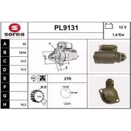 Стартер SNRA PL9131 1228721325 GAB1L PL913 1