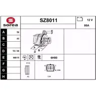 Генератор SNRA 1228727239 SZ 8011 KBGJG7 SZ8011