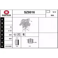 Генератор SNRA SZ8016 Suzuki Swift (FZ, NZ) 3 Хэтчбек 1.3 DDiS (AZG 413D) 75 л.с. 2010 – 2024 95QAR CO8 A5WY