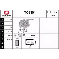 Генератор SNRA TO8101 UR3AD Toyota Aygo (AB40) 2 Хэтчбек 1.0 (KGB40) 69 л.с. 2014 – 2025 SKXPR XI