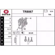 Генератор SNRA VBJEO8 TR8067 Renault Laguna (B56) 1 Хэтчбек 3.0 (B56E/R. B565) 167 л.с. 1993 – 2001 TR 8067