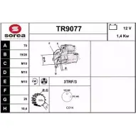 Стартер SNRA Renault Scenic (JZ) 3 Минивэн 1.4 16V (JZ0F. JZ1V) 131 л.с. 2009 – 2025 MFDKE TR9077 X08T 1S1