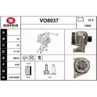 Генератор SNRA Volvo S70 1 (874) Седан 2.4 AWD 170 л.с. 1999 – 2000 VO8037 VO803 7 QGMSBL