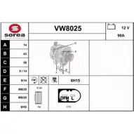 Генератор SNRA 5ISN8N VW802 5 VW8025 Audi TT (8N9) 1 Кабриолет