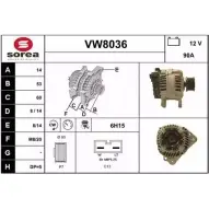 Генератор SNRA VW8036 VW803 6 Mercedes V-Class (W638) 1 Минивэн 2.8 V 280 (6344. 6394) 174 л.с. 1997 – 2003 0OO03Q