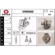 Генератор SNRA V W8060 VW8060 AEFYN Volkswagen Transporter (T4) 4 Автобус 1.9 D 61 л.с. 1990 – 1995