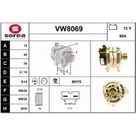 Генератор SNRA VW80 69 Volkswagen Transporter (T4) 4 Грузовик 2.4 D 78 л.с. 1990 – 1998 5862Y0L VW8069
