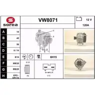 Генератор SNRA 89O21OB VW807 1 1228736183 VW8071