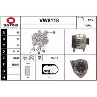 Генератор SNRA Audi A4 (B6) 2 Седан 2.5 Tdi 163 л.с. 2002 – 2004 61BH1F1 VW8118 VW811 8