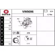 Стартер SNRA DPXY8 VW9096 5 4062 Skoda Fabia (5J) 2 Универсал 1.2 TSI 105 л.с. 2010 – 2014